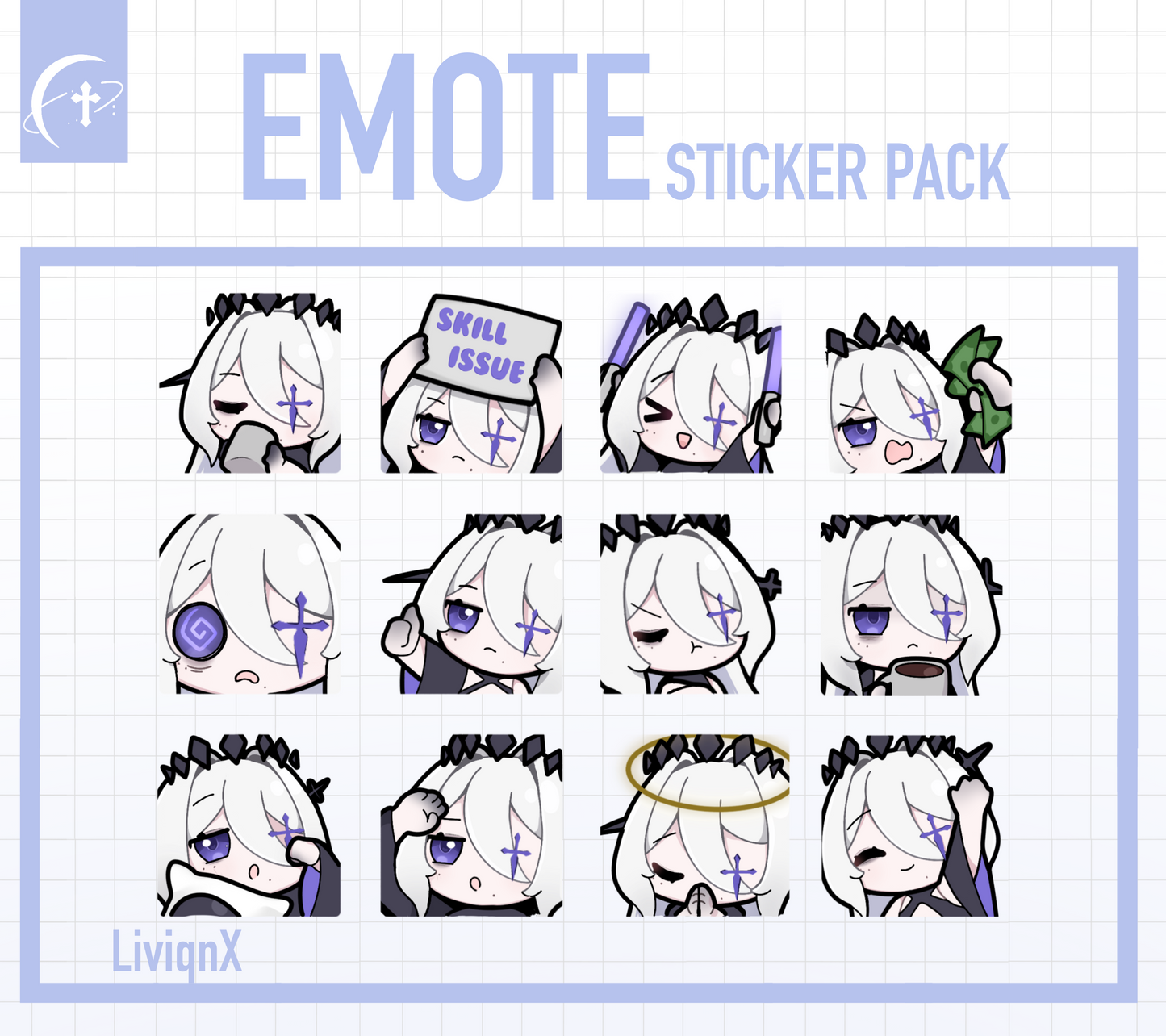 Liv VTuber // Emote Stickerpack