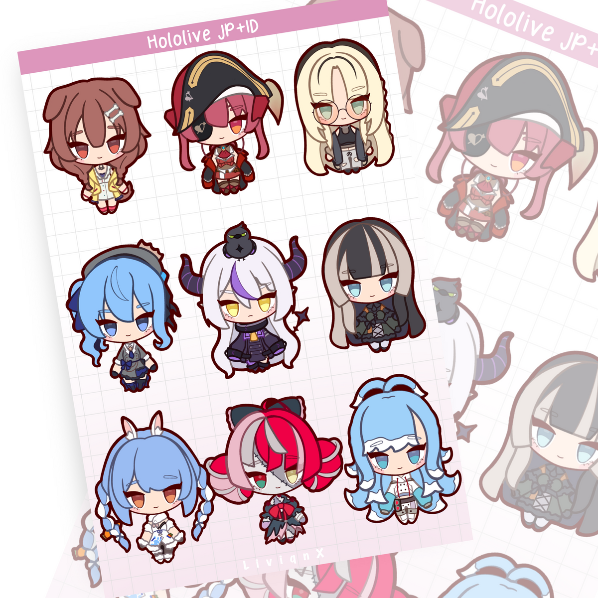 Hololive JP+ID // Sticker Sheet