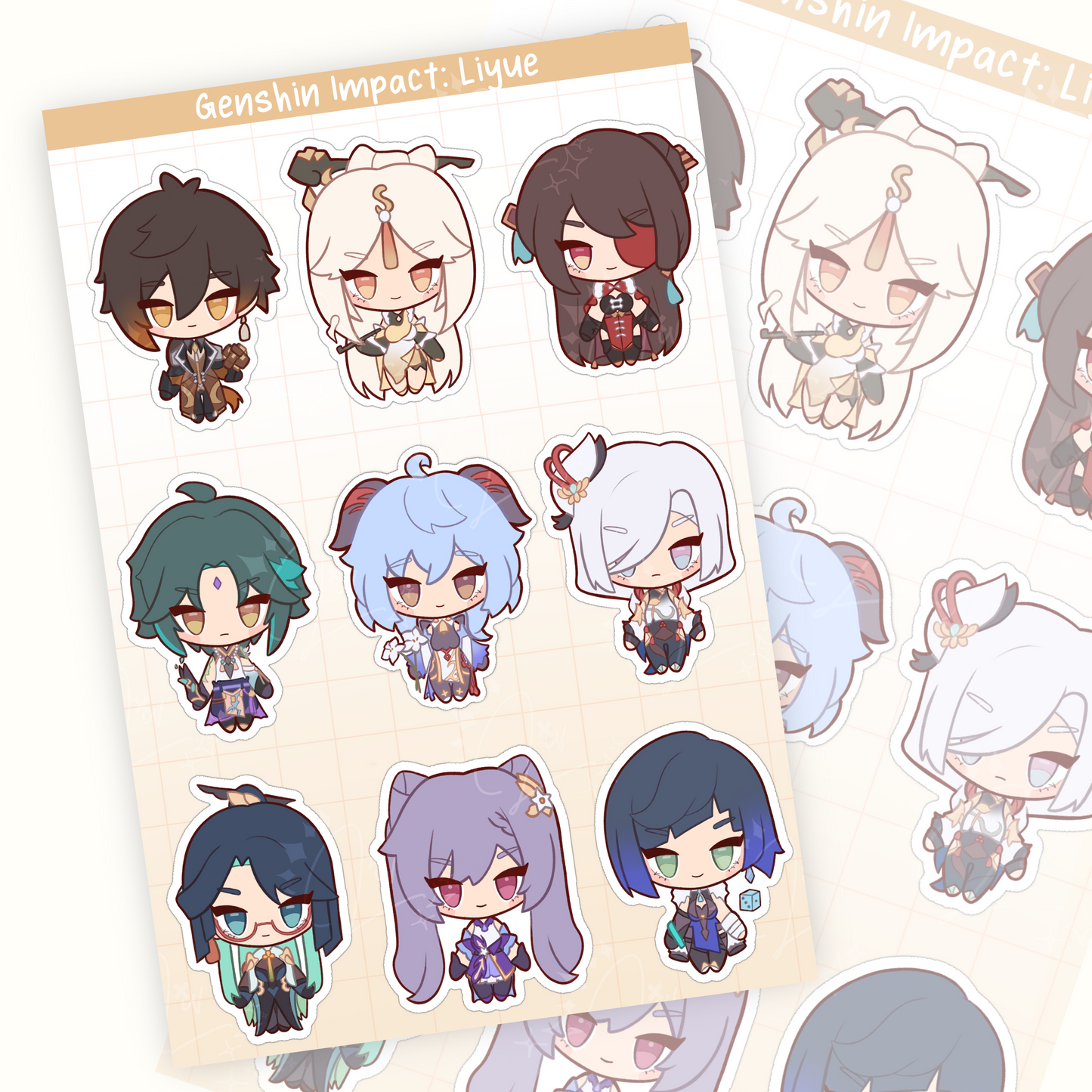 Genshin - Liyue // Sticker sheet