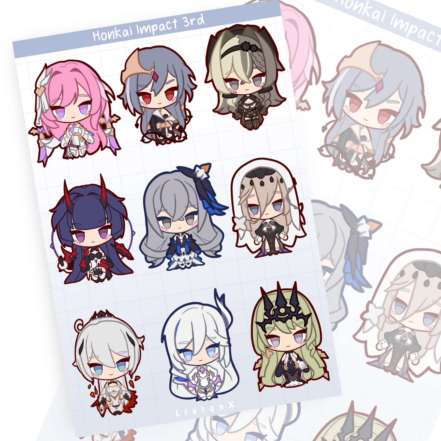 Honkai Impact // Sticker Sheet