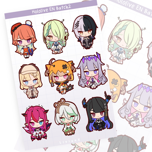 Hololive ENG // Sticker Sheet | Batch 2