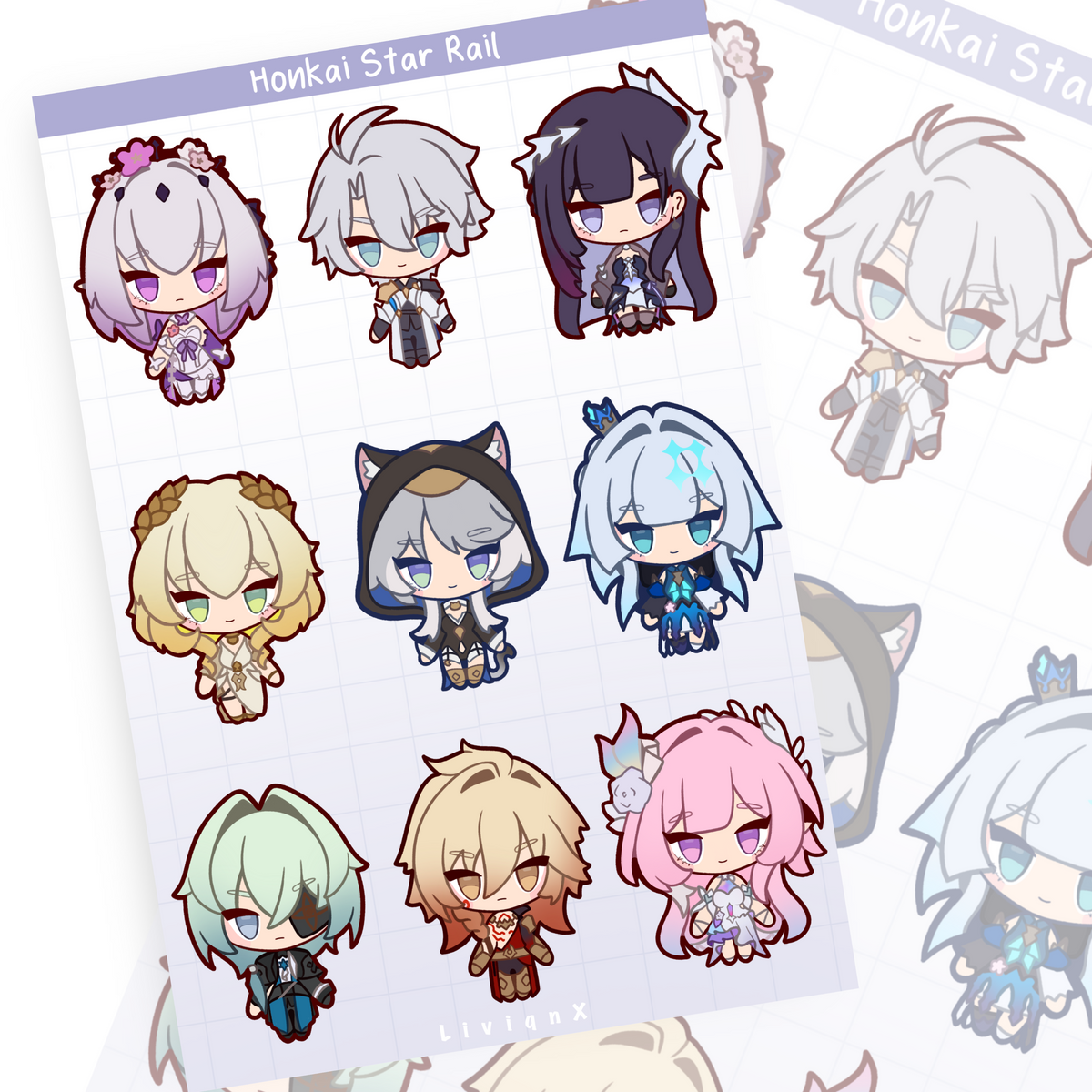 Honkai Star Rail // Sticker Sheet