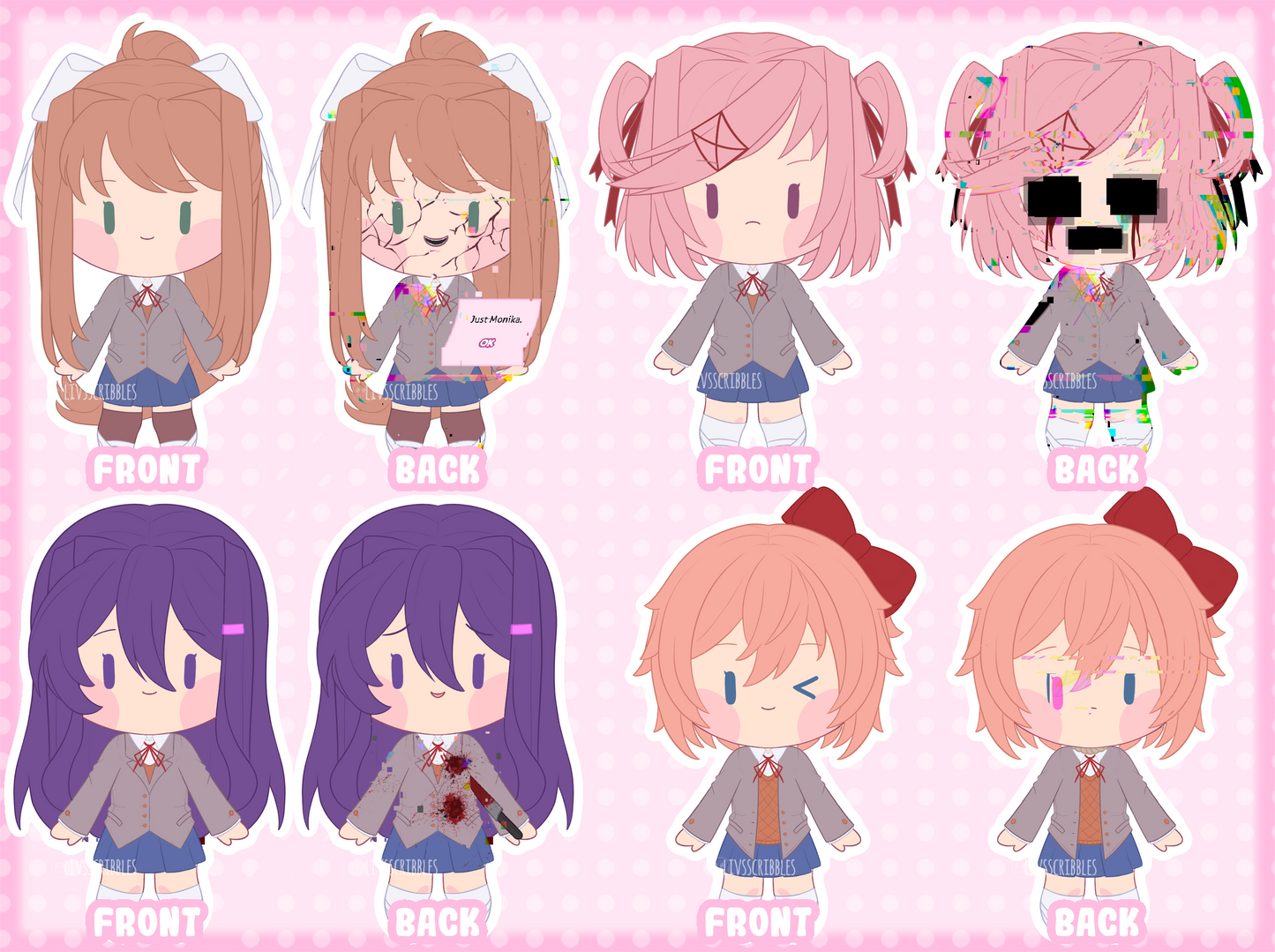 Doki Doki Literature club // Mini Keychains