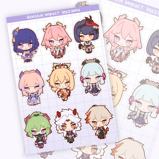 Genshin - Inazuma // Sticker sheet [ PREORDER & IN STOCK ]